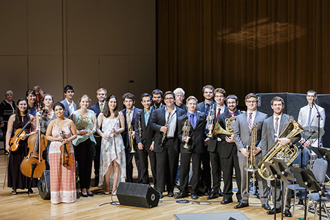 Members of the Stamps Ensembles pose for a group picture